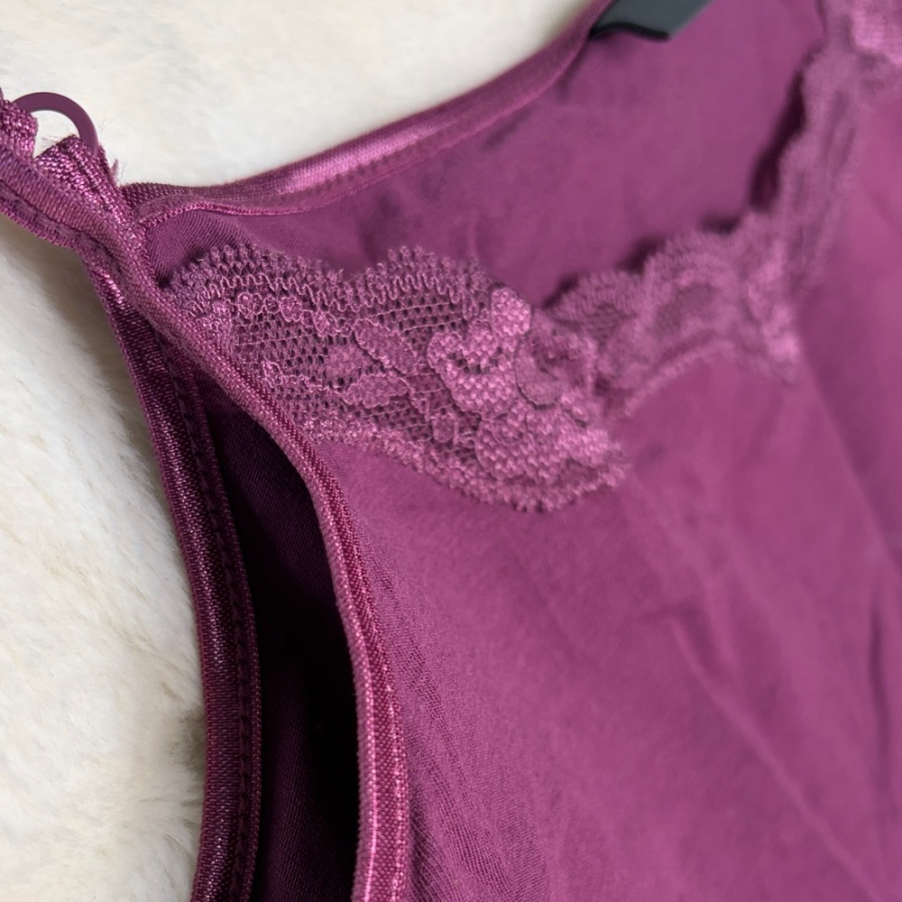 Mexx Deep Purple Lace Camisole Small Y2K Layering - Picture 3 of 4